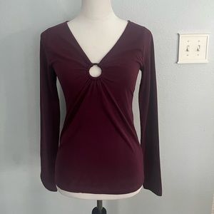 Burgundy Long Sleeve Top